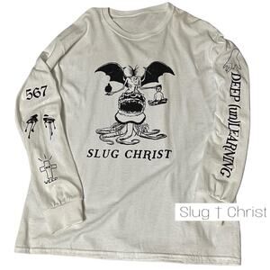 Slug christ "TRUE FACE OF GOD" white longsleeve